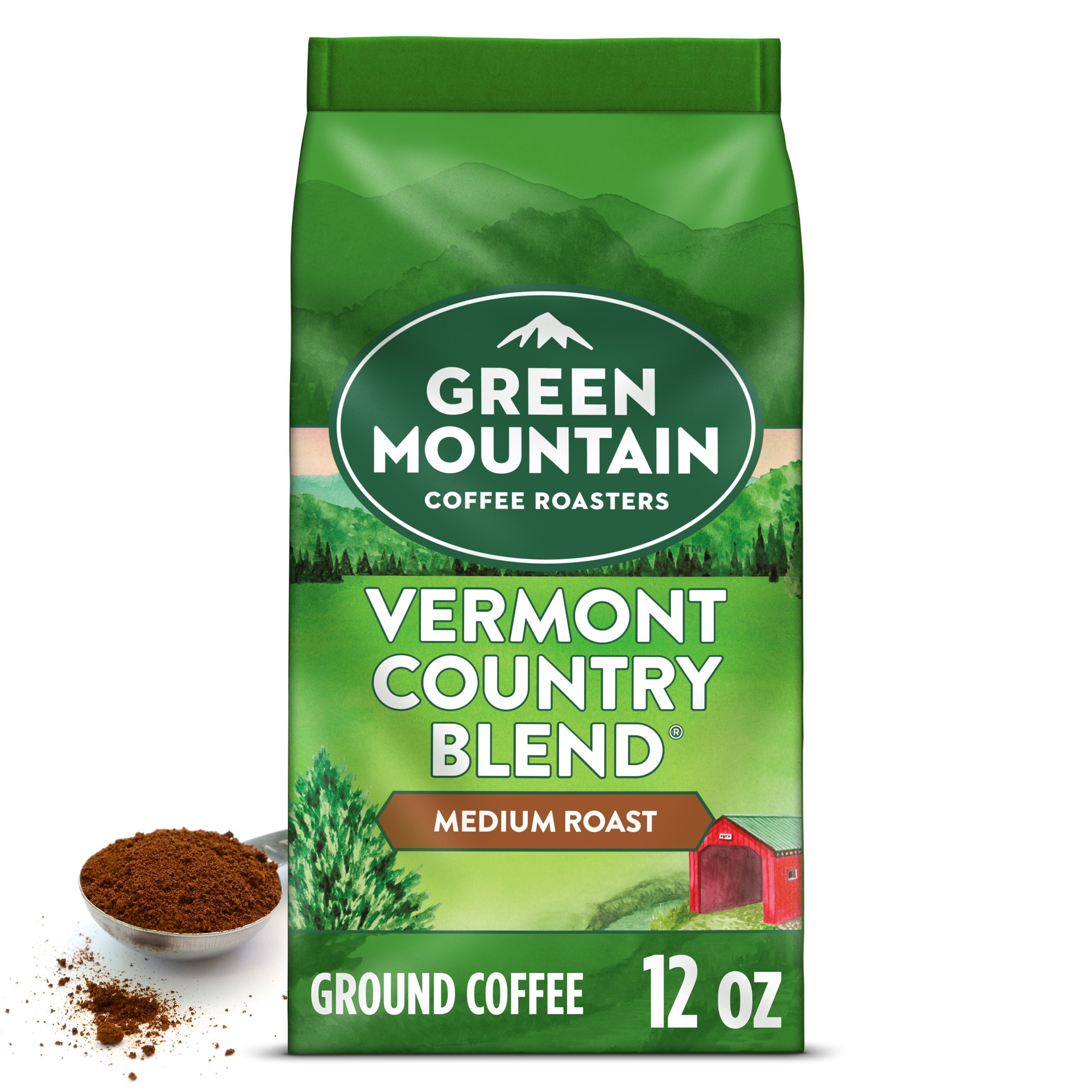 slide 1 of 6, Green Mountain Coffee Roasters, Vermont Country Blend, Fair Trade Certified, Ground Coffee, Medium Roast, Bagged - 12 oz, 12 oz