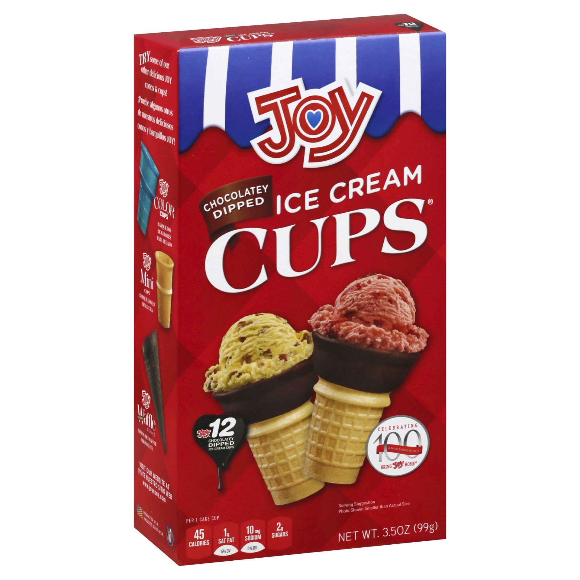 slide 1 of 6, Joy Chocolatey Dipped Cups, 12 ct; 3.5 oz