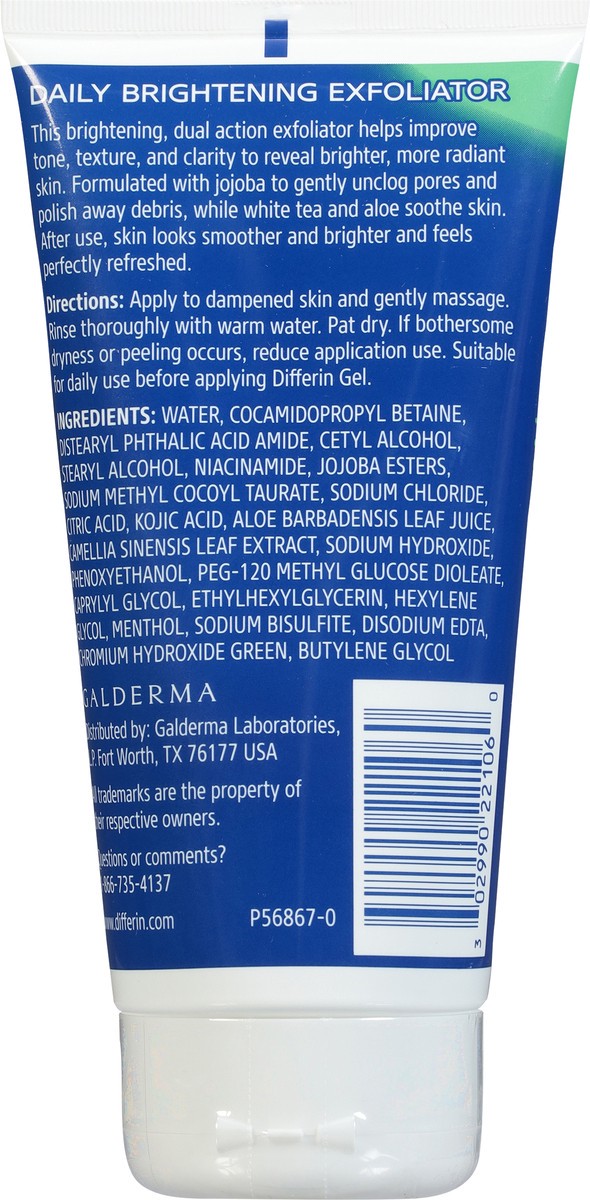 slide 9 of 9, Differin Daily Brightening Exfoliator, 6 oz, 6 oz