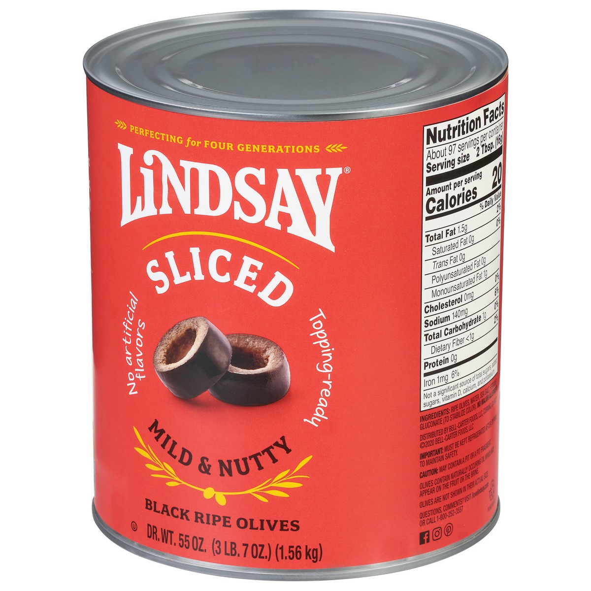 slide 8 of 9, Lindsay Sliced Black Ripe Olives 55 oz, 55 oz