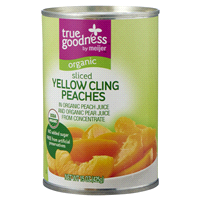 slide 8 of 17, True Goodness Organic Sliced Yellow Cling Peach Slices, 15 oz