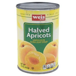 Weis Quality Apricot Halves Unpeeled In Light Syrup