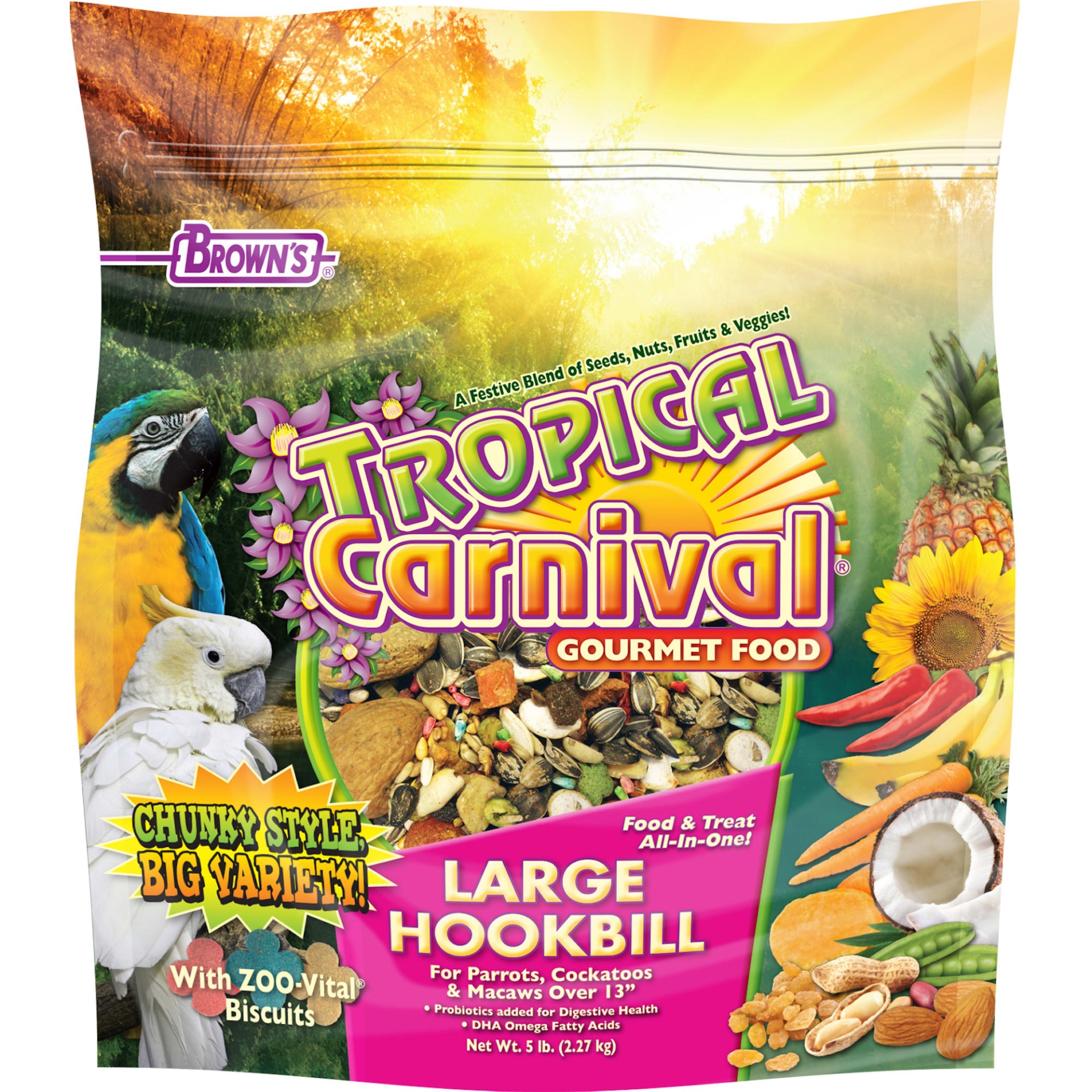 slide 1 of 1, Brown's Tropical Carnival Gourmet Large Hookbill Food, 5 lb