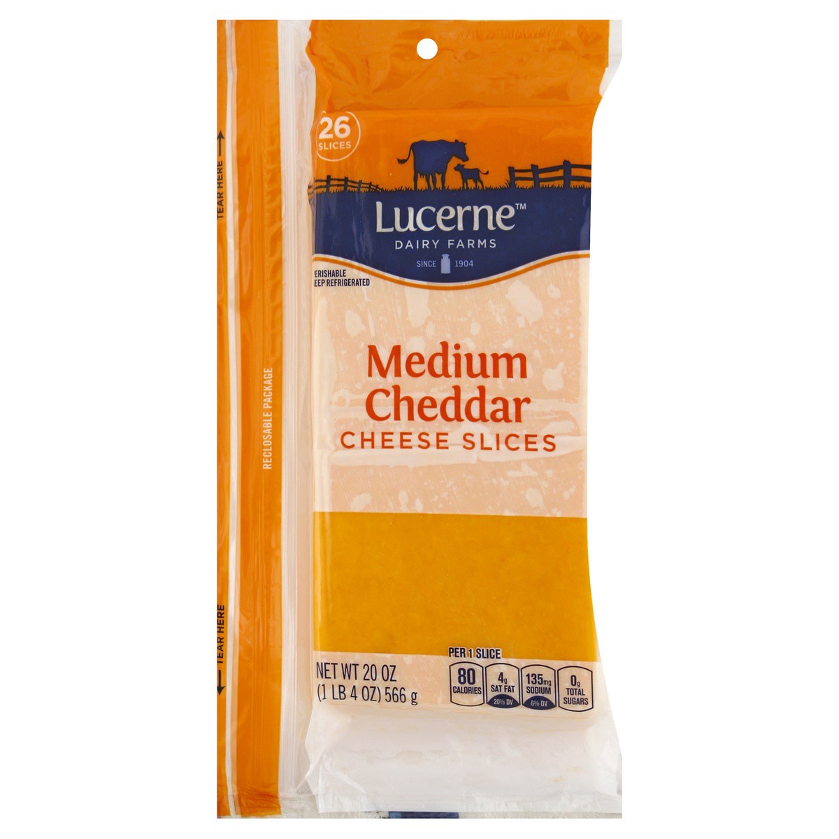 slide 1 of 5, Lucerne Dairy Farms Lucerne Cheese 26 ea, 20 oz