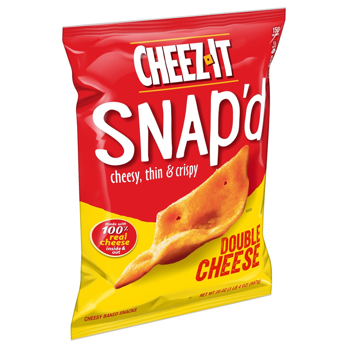 slide 7 of 12, Cheez-It Snap'd Cheese Cracker Chips, Double Cheese, 20 oz, 