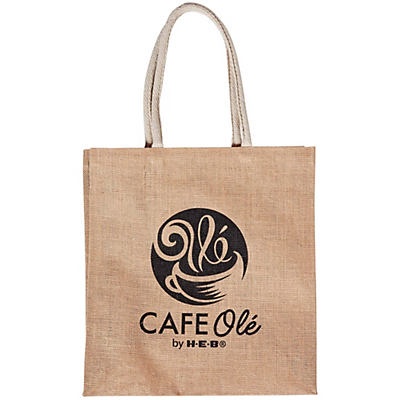 slide 1 of 1, H-E-B Cafe Ole Jute Bag, 1 ct