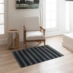 Mohawk Tampico Stripe Navy 30 in x 46 in