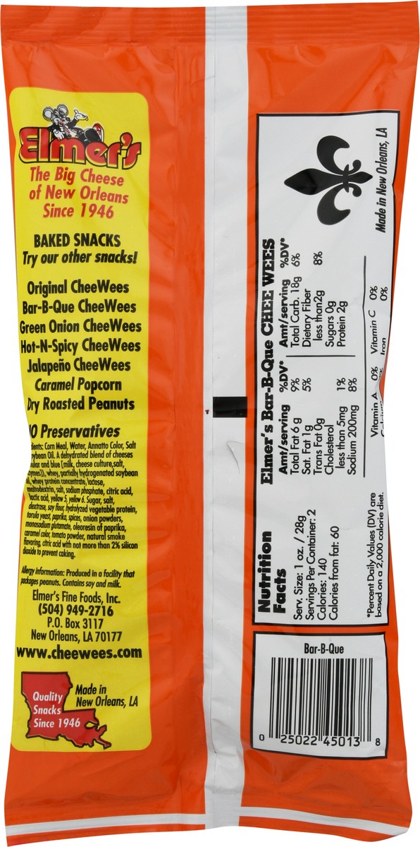 slide 2 of 14, Elmer's CheeWees BBQ, 2.5 oz