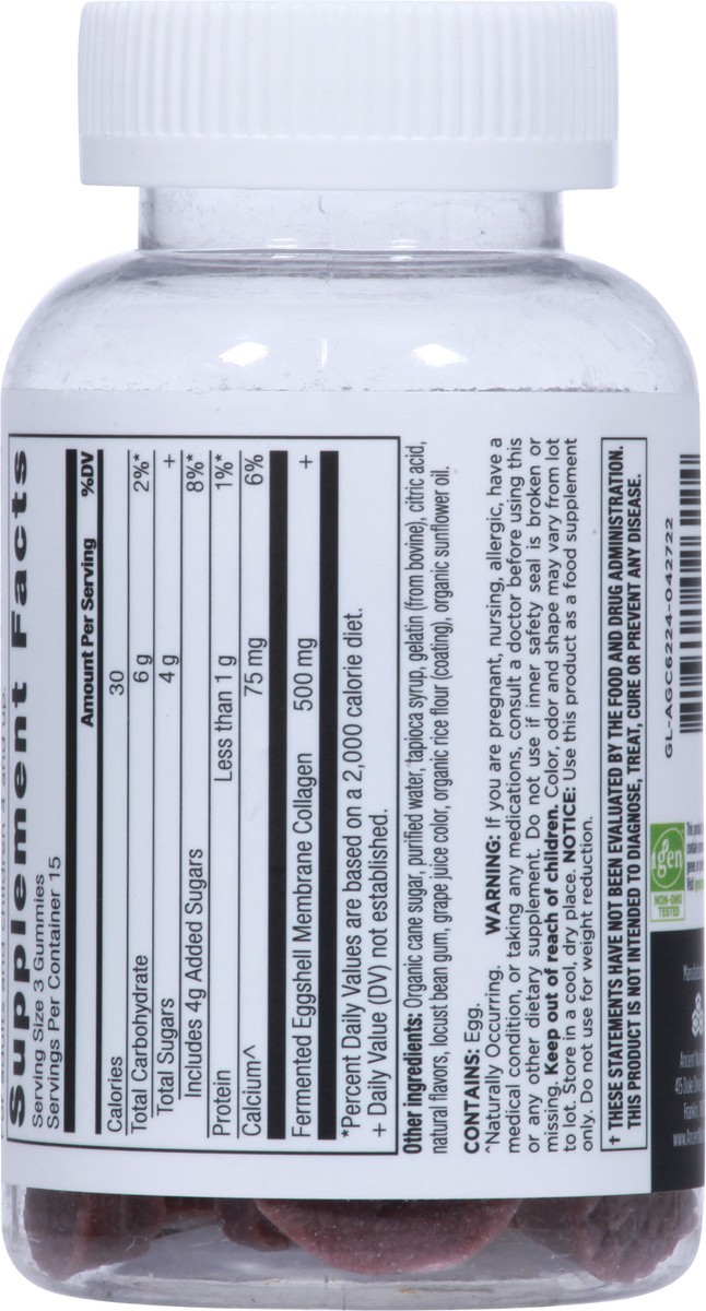 slide 9 of 9, Ancient Nutrition Mixed Berry Flavor Collagen Peptides 45 45 Gummies, 1 ct