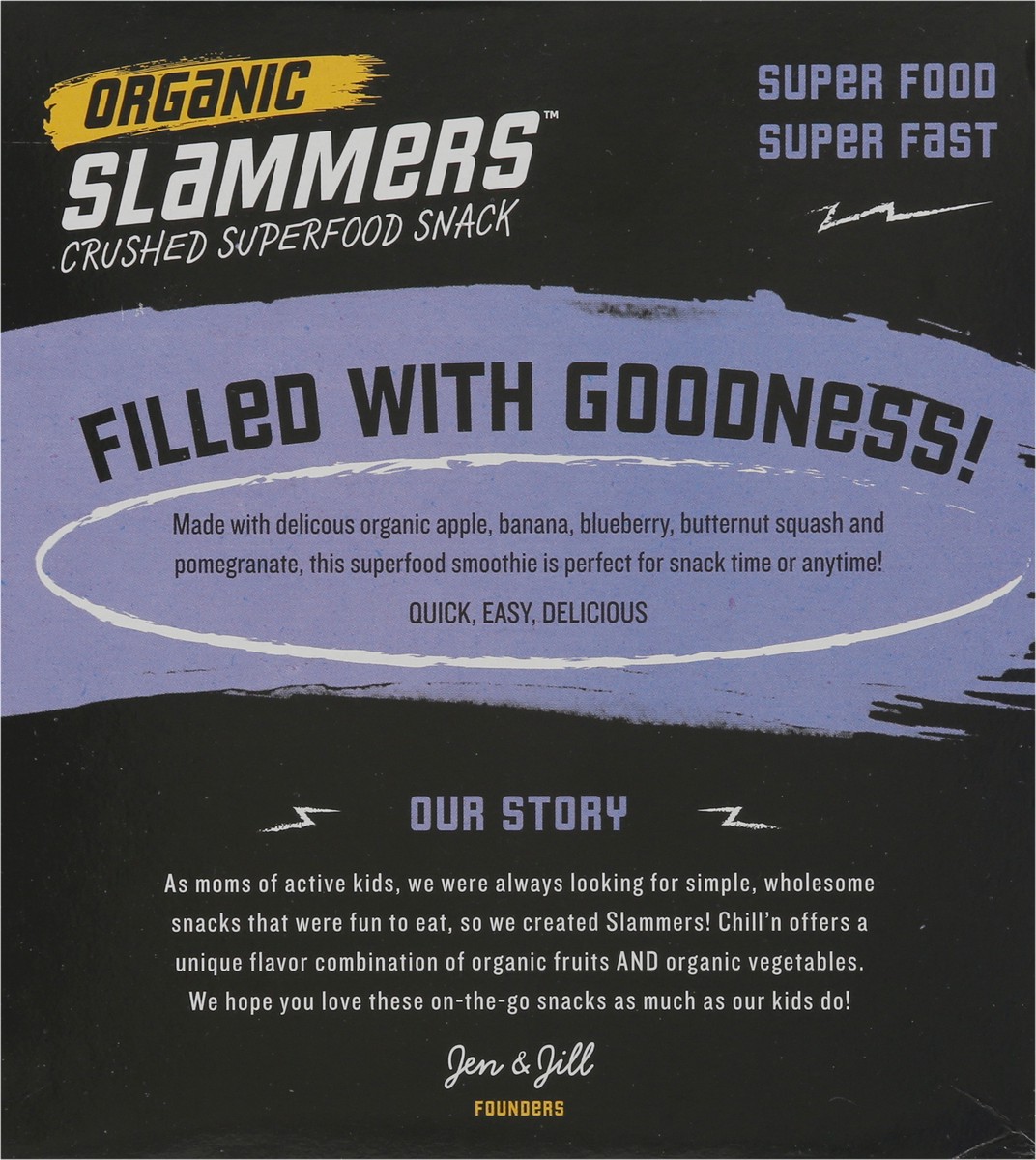 slide 5 of 9, Slammers Crushed Organic Chill'n Superfood Snack 4 - 3.17 oz Pouches, 4 ct