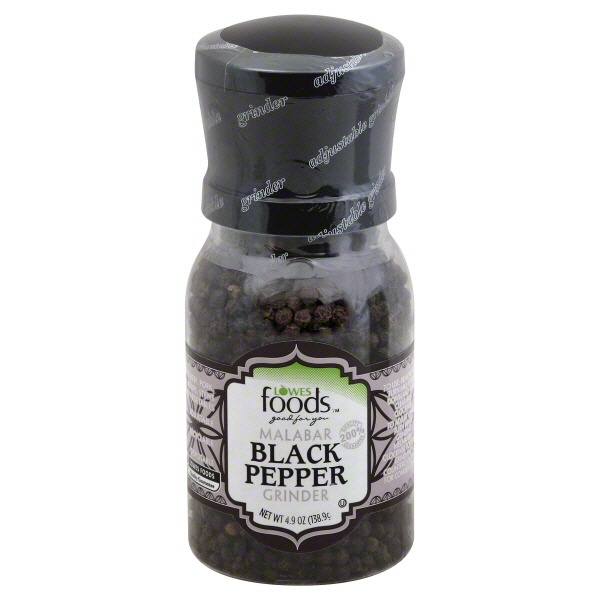 slide 1 of 1, Lowes Foods Grinder Black Pepper, 4.9 oz