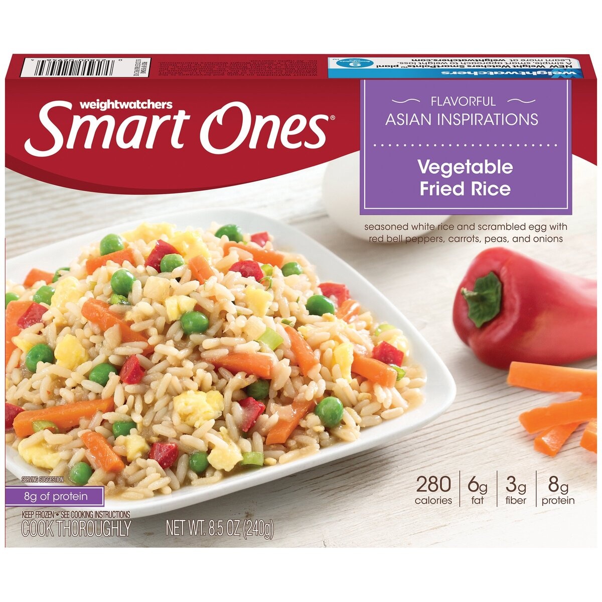 slide 1 of 1, Weight Watchers Smart Ones Smart Ones Flavorful Asian Inspirations Vegetable Fried Rice, 8.5 oz