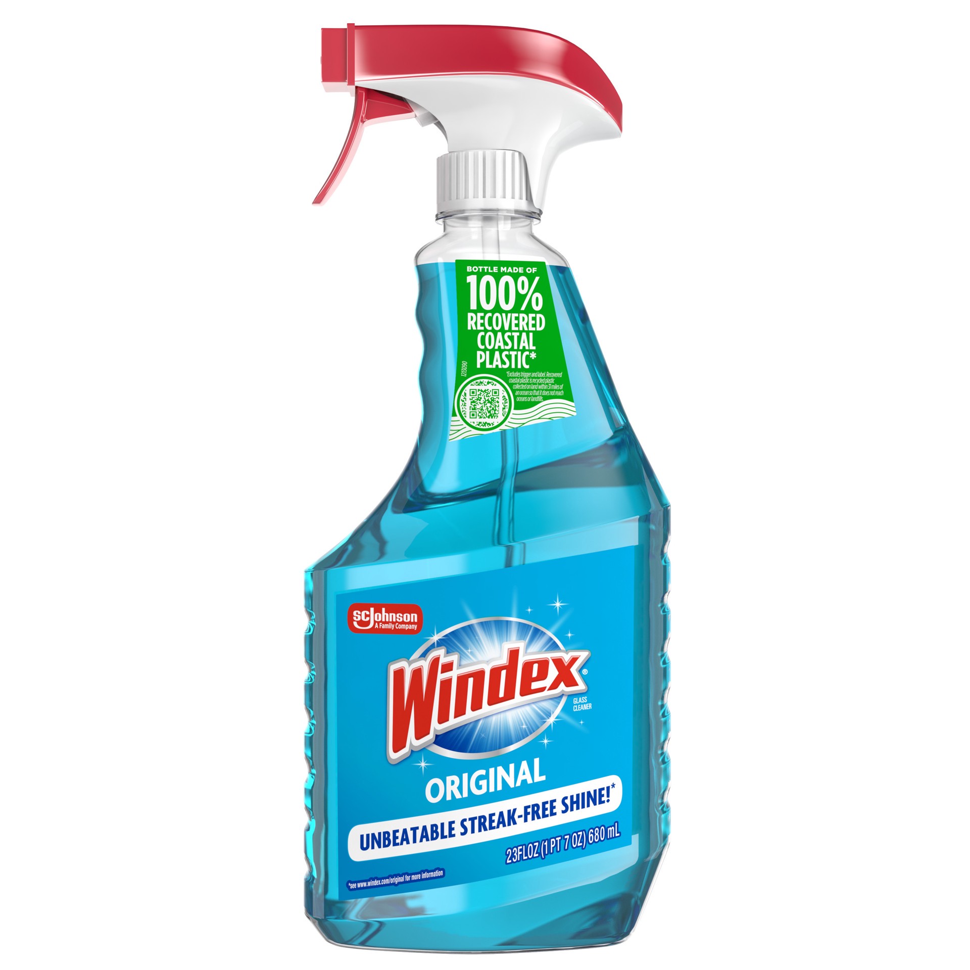 slide 1 of 5, Windex Glass Cleaner, Original Blue, Spray Bottle, 23 fl oz, 23 fl oz