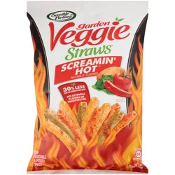 Sensible Portions Garden Veggie Straws Screamin' Hot Vegetable & Potato Snack 4.25 oz. Bag