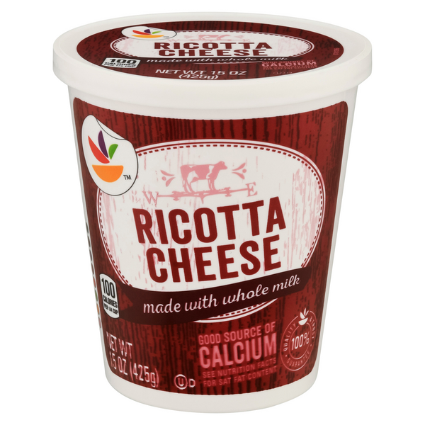 slide 1 of 1, GIANT Ricotta Cheese Whole Milk All Natural, 15 oz