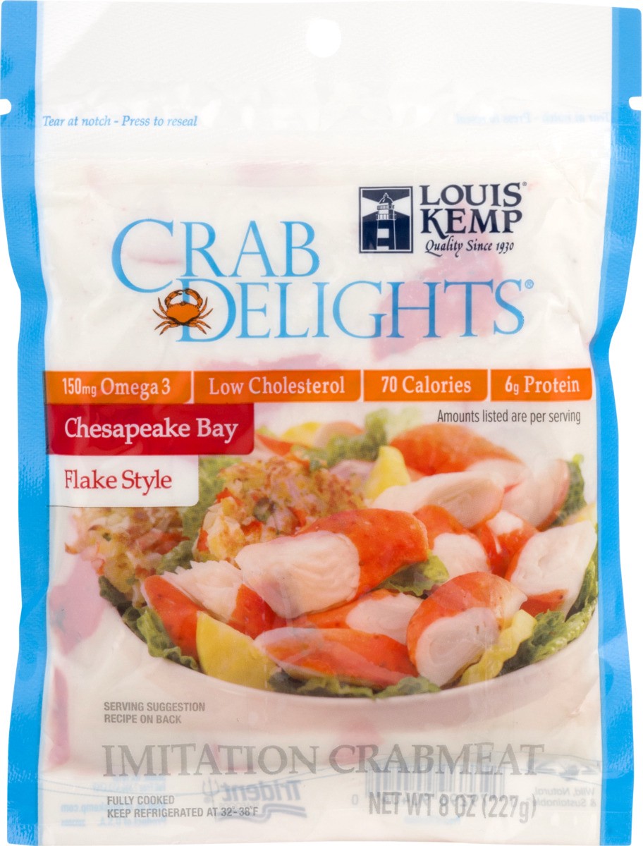 slide 3 of 9, Louis Kemp Crab Delights Chesapeake Bay Imitation Crabmeat, 8 oz