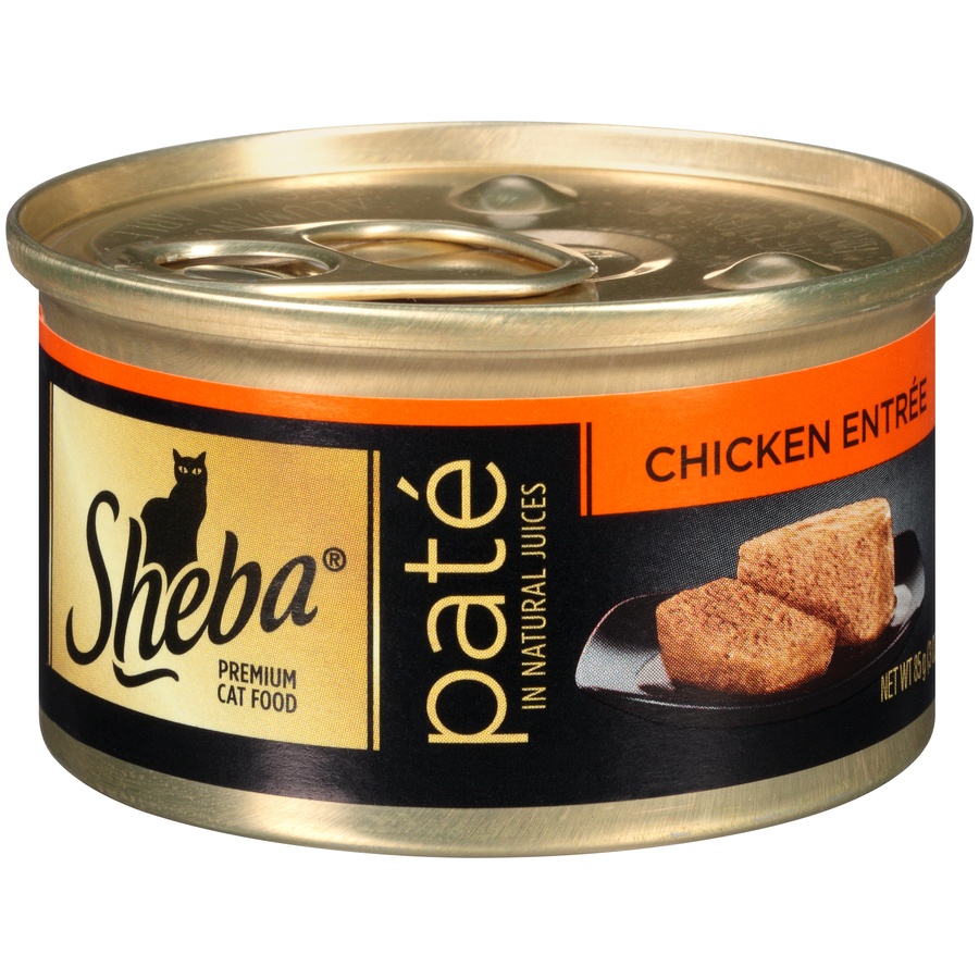 slide 1 of 8, Sheba Pate Chicken Entree Premium Cat Food, 3 oz