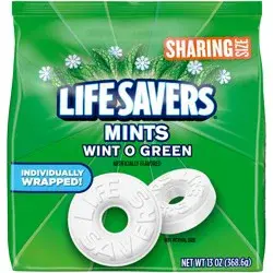 LIFE SAVERS Wint-O-Green Breath Mints Hard Candy, Sharing Size, 13 oz Bag