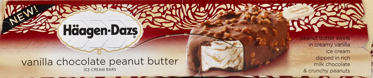 slide 2 of 4, Häagen-Dazs Vanilla Chocolate Peanut Butter Ice Cream Bars, 3 ct; 3 fl oz