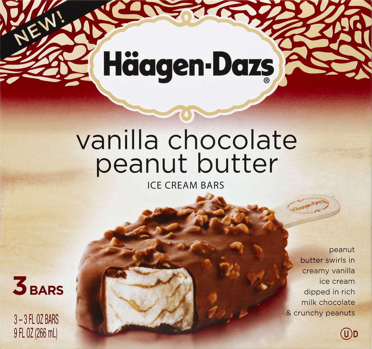 slide 1 of 4, Häagen-Dazs Ice Cream Bars 3 ea, 3 ct