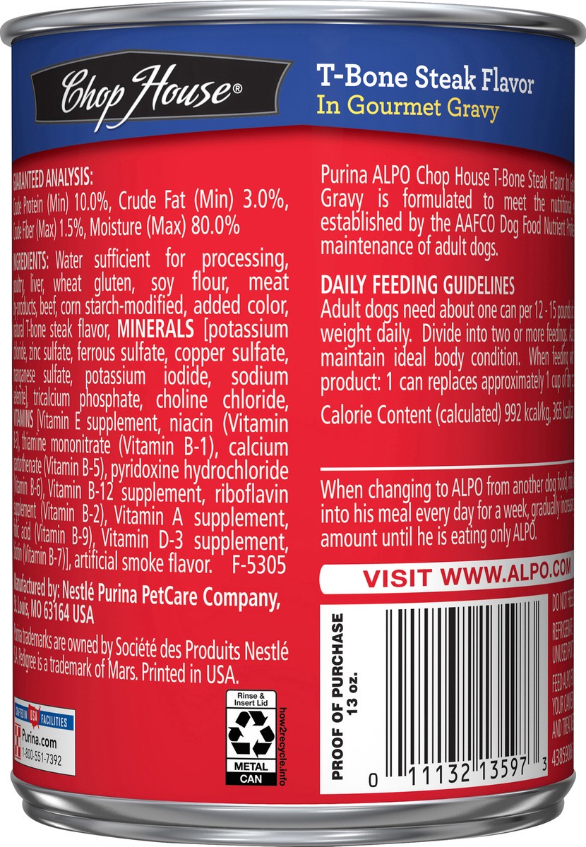 slide 6 of 8, ALPO Chop House Dog Food 13 oz, 13 oz