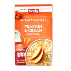 Weis Quality Peaches & Cream  8 Count Instant Oatmeal