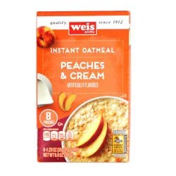 Weis Quality Peaches & Cream 8 Count Instant Oatmeal