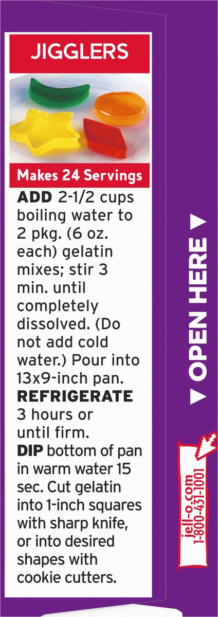 slide 8 of 9, Jell-O Grape Artificially Flavored Gelatin Dessert Mix, Family Size, 6 oz Box, 6 oz