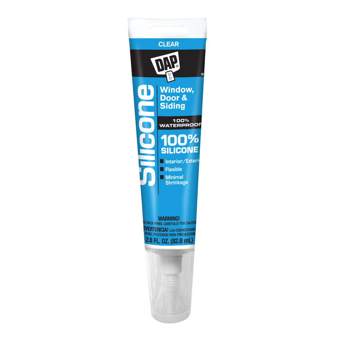 slide 1 of 1, DAP Kitchen & Bath 100% Silicone Rubber Sealant - Clear, 2.8 fl oz