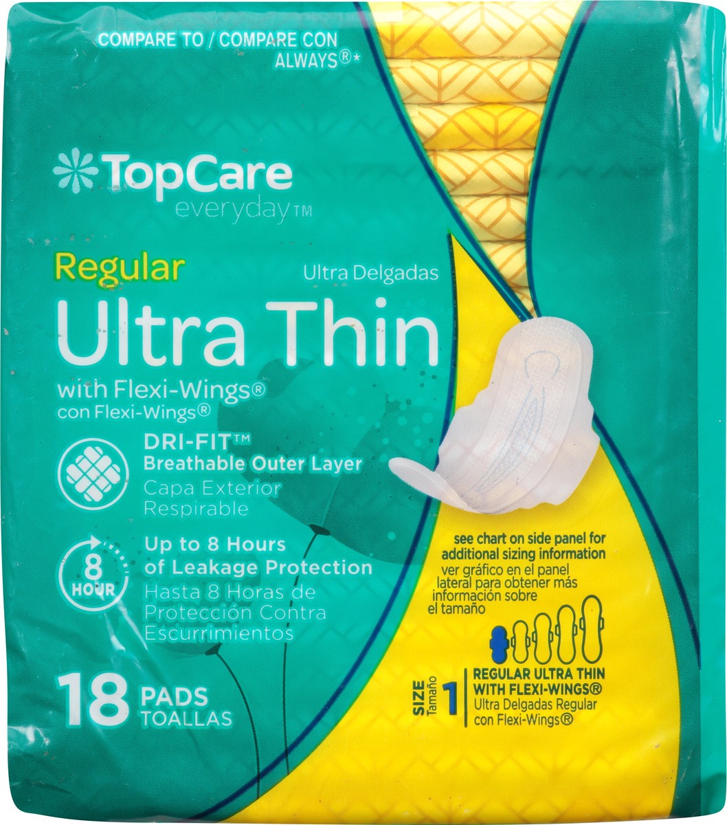 slide 5 of 9, TopCare Max Pad Ultra Thin, 18 ct