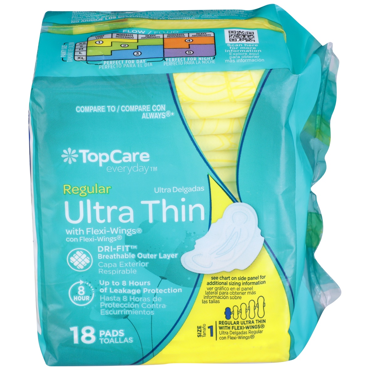 TopCare Ultra Thin Maxi Regular Pads With Flexiwings 18 ct Shipt