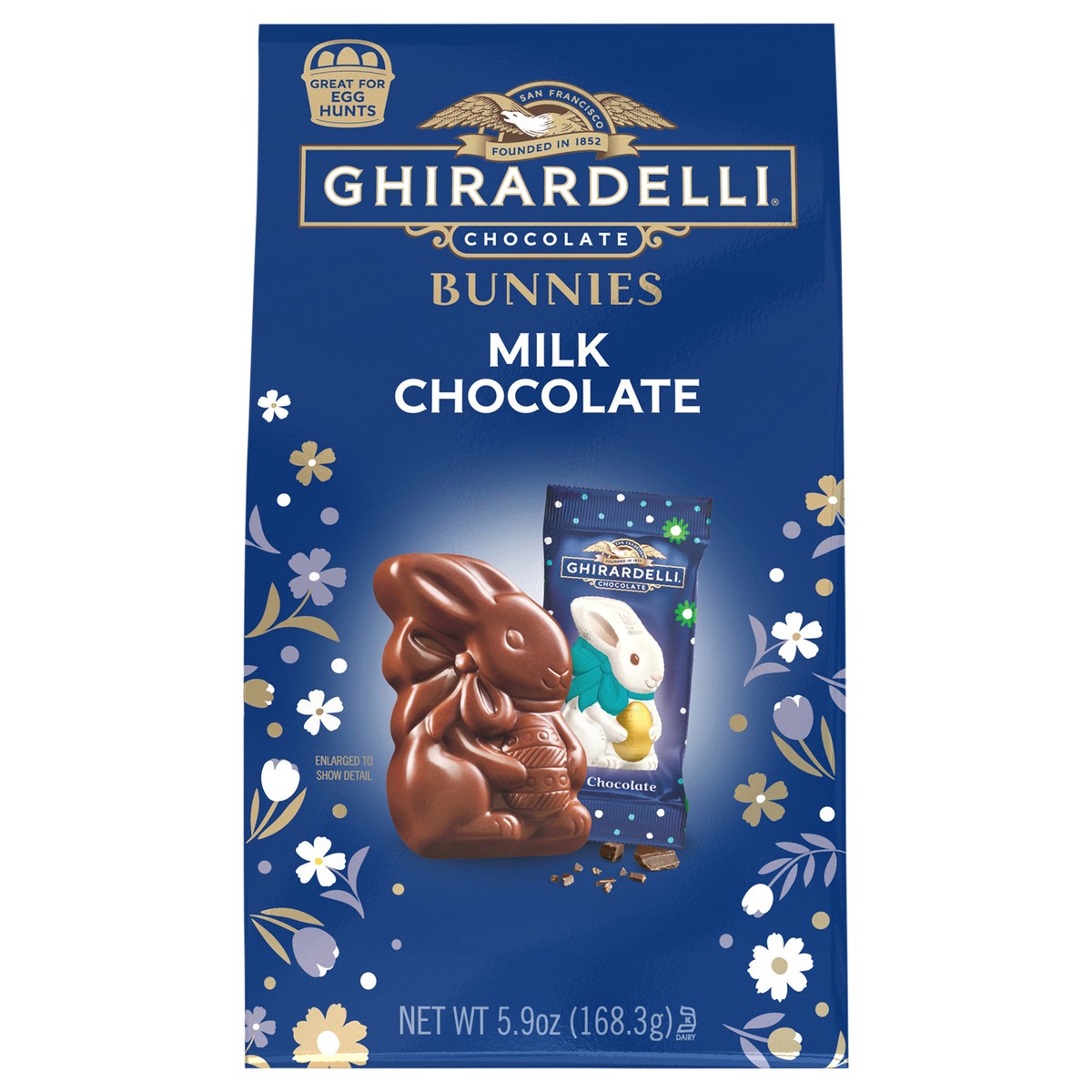 slide 1 of 9, GHIRARDELLI Milk Chocolate Bunnies, 5.9 oz Bag, 5.9 oz