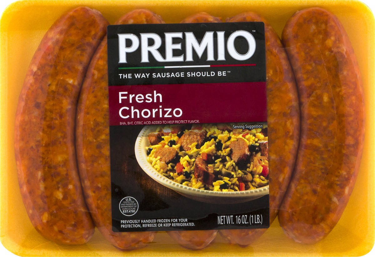 slide 9 of 9, Premio Chorizo Sausage, 16 oz