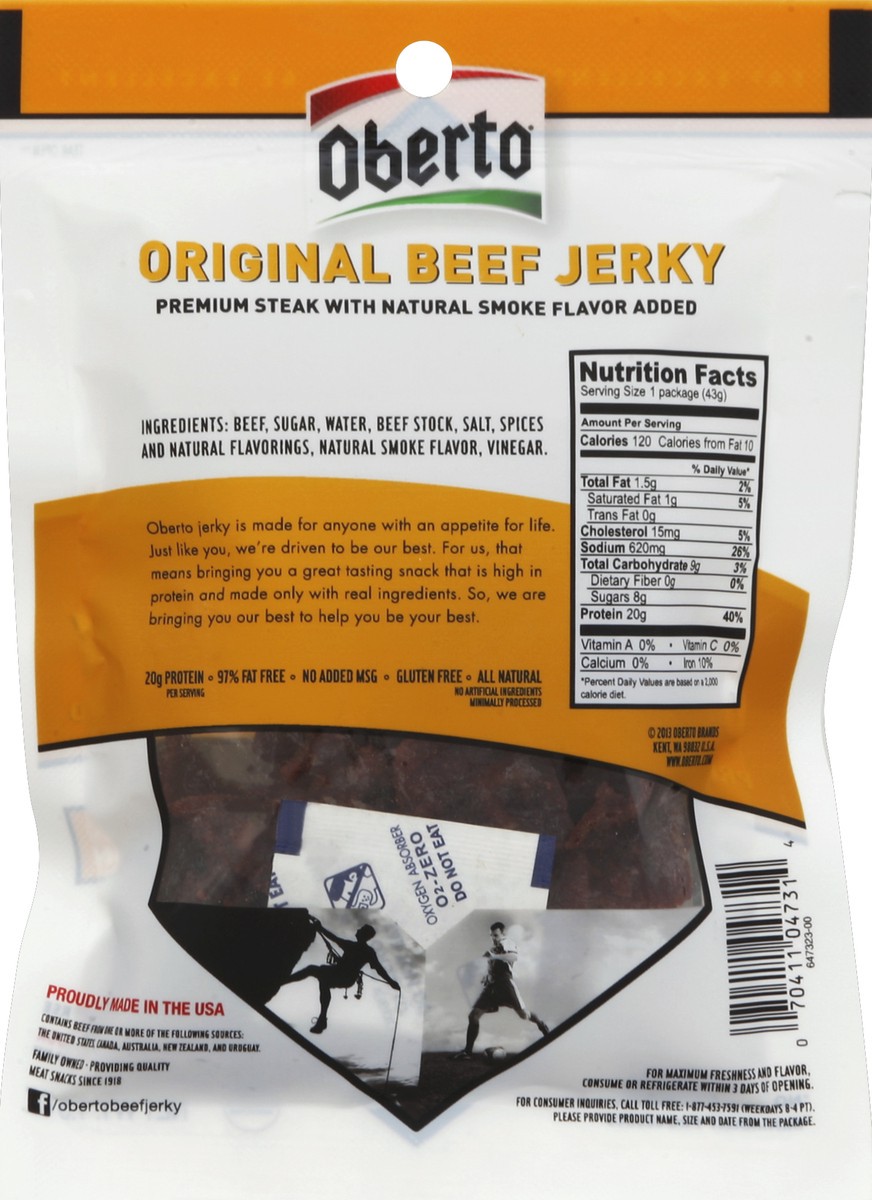 slide 4 of 4, Oberto All Natural Beef Jerky, 1.5 oz