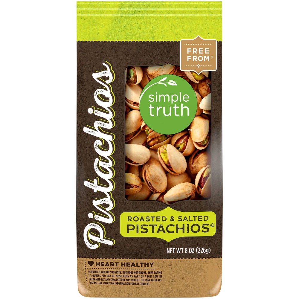 slide 1 of 8, Simple Truth Roasted & Salted Pistachios, 8 oz