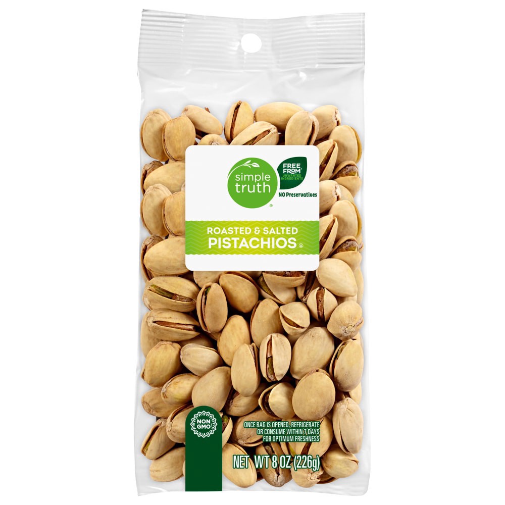slide 1 of 3, Simple Truth Roasted & Salted Pistachios, 8 oz