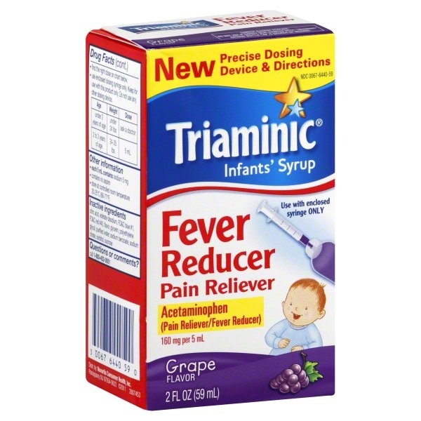 slide 1 of 1, Children's Triaminic Triaminic Fever Reducer Pain Reliever, Syrup, Grape Flavor, 2 oz