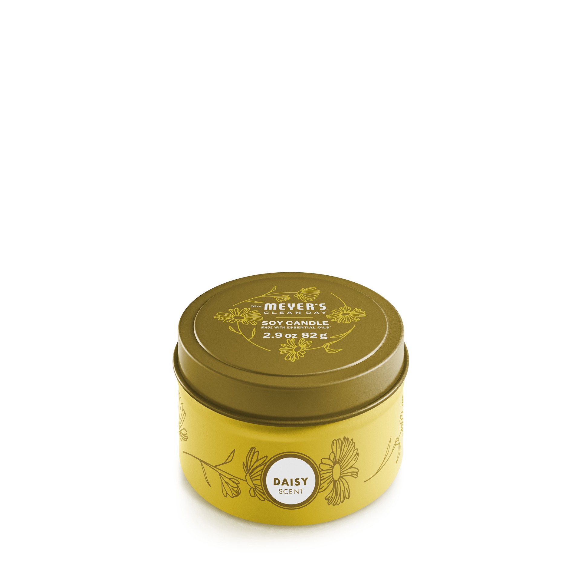slide 8 of 9, Mrs. Meyer's Daisy Tin Candle, 2.9 oz