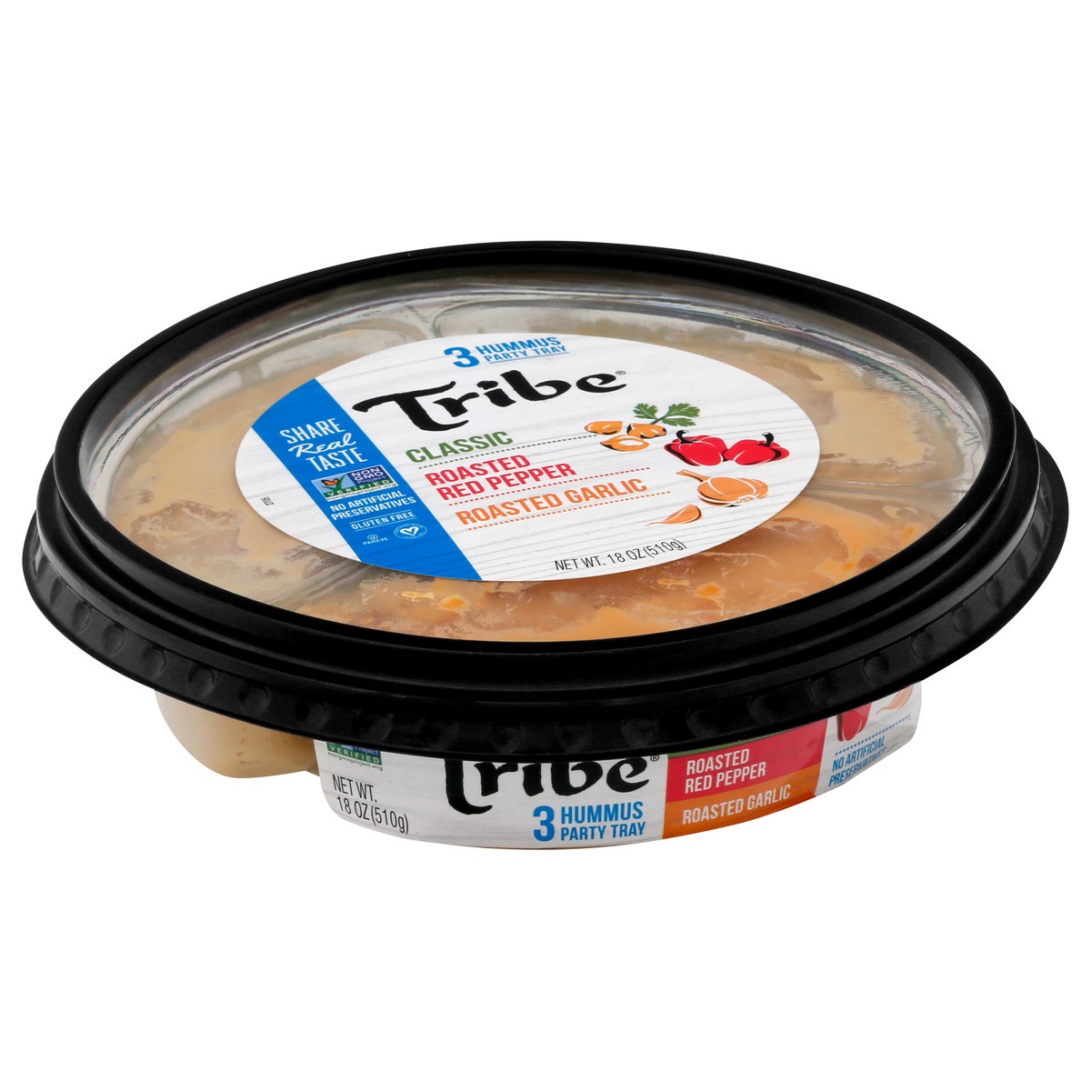 slide 2 of 9, Tribe Party Tray Hummus, 18 oz