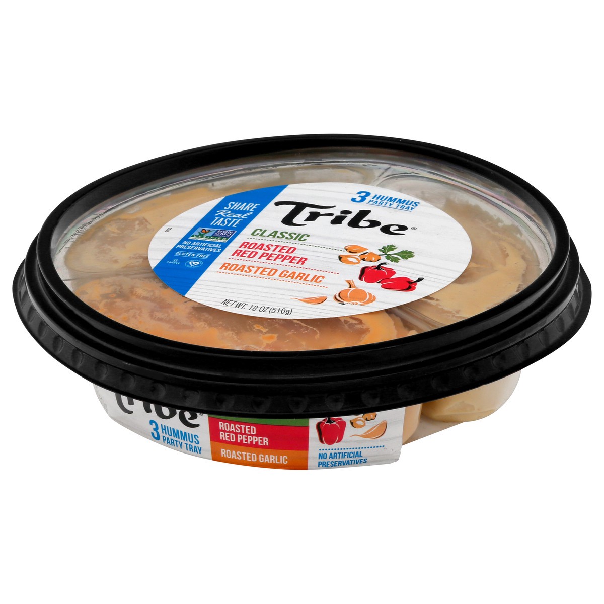 slide 3 of 9, Tribe Party Tray Hummus, 18 oz