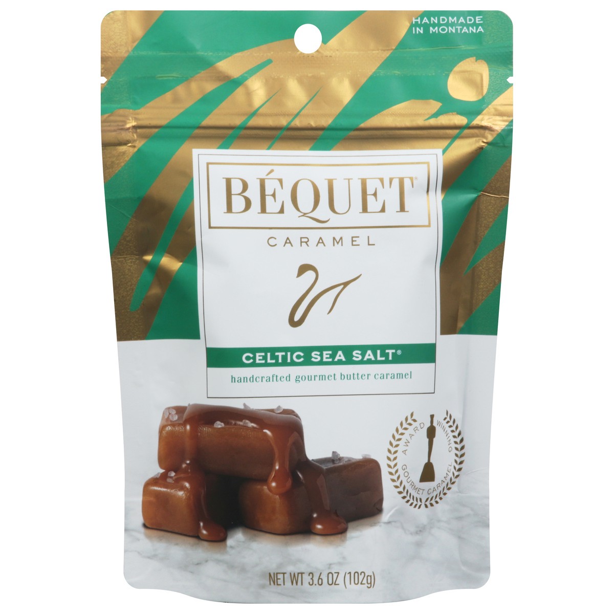 slide 1 of 2, Bequet Caramels Sea Salt Caramel Pouch, 3.6 oz