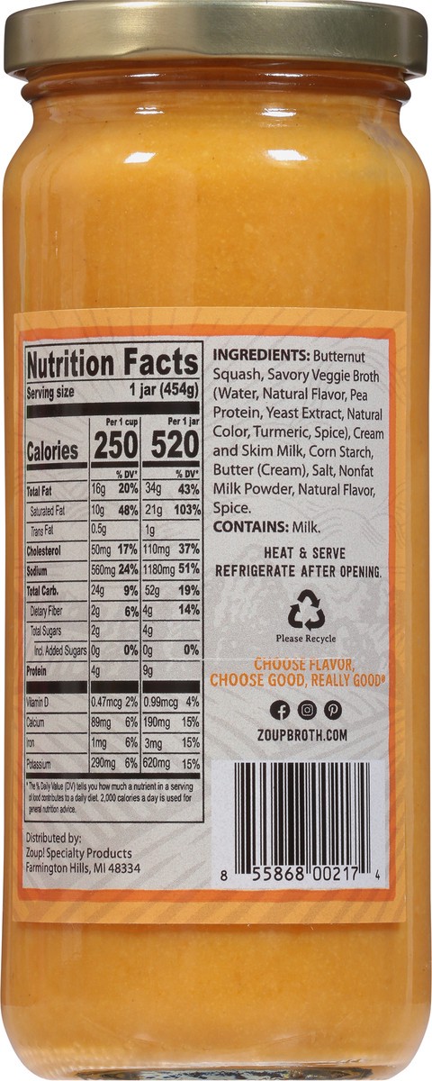 slide 6 of 9, Zoup! Butternut Squash Soup 15 oz, 15 oz