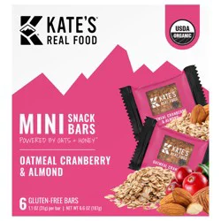 Kate's Real Food Oatmeal Cranberry & Almond Bars