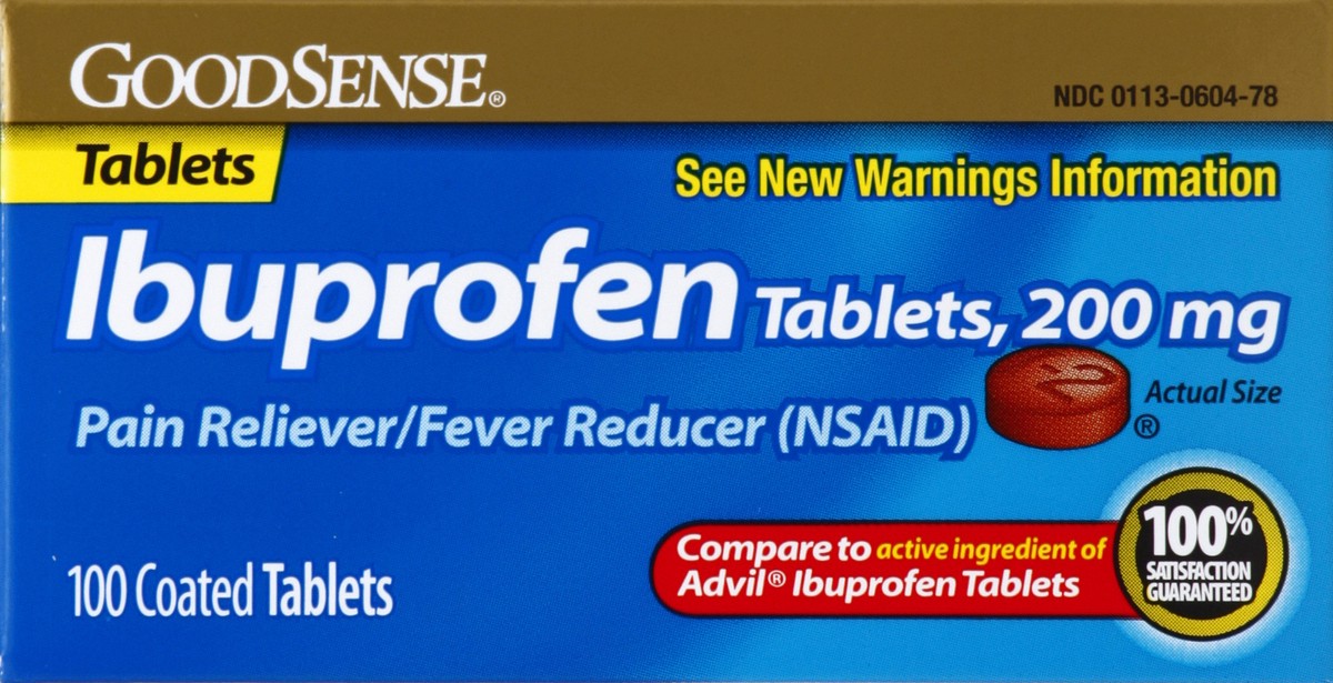 slide 1 of 8, Good Sense Ibuprofen 100 ea, 100 ct