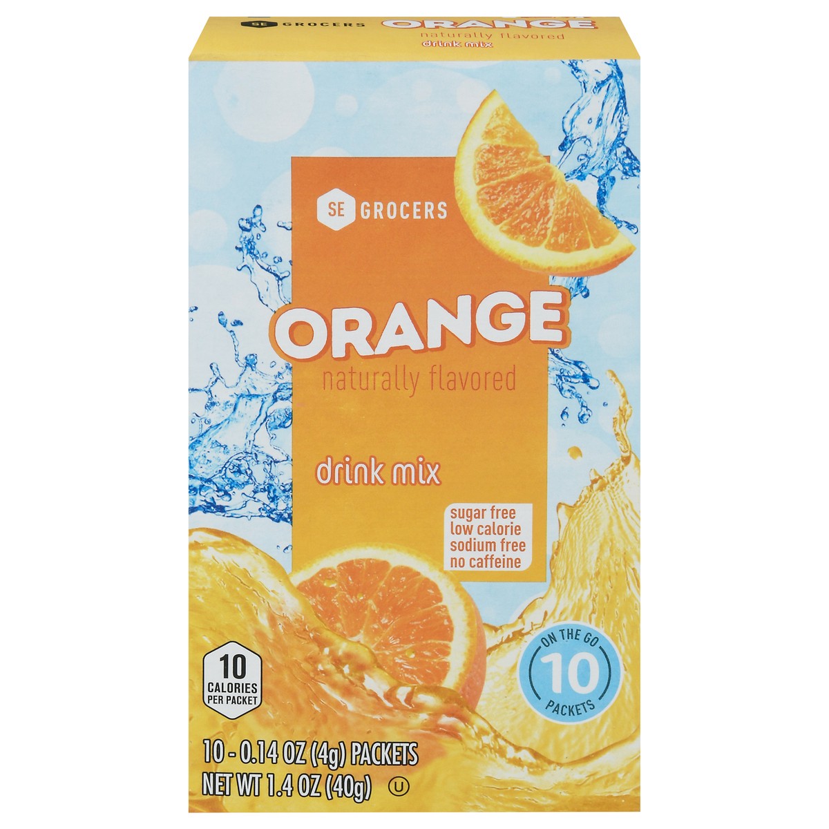 slide 1 of 1, SE Grocers Orange Drink Mix - 10 ct, 10 ct