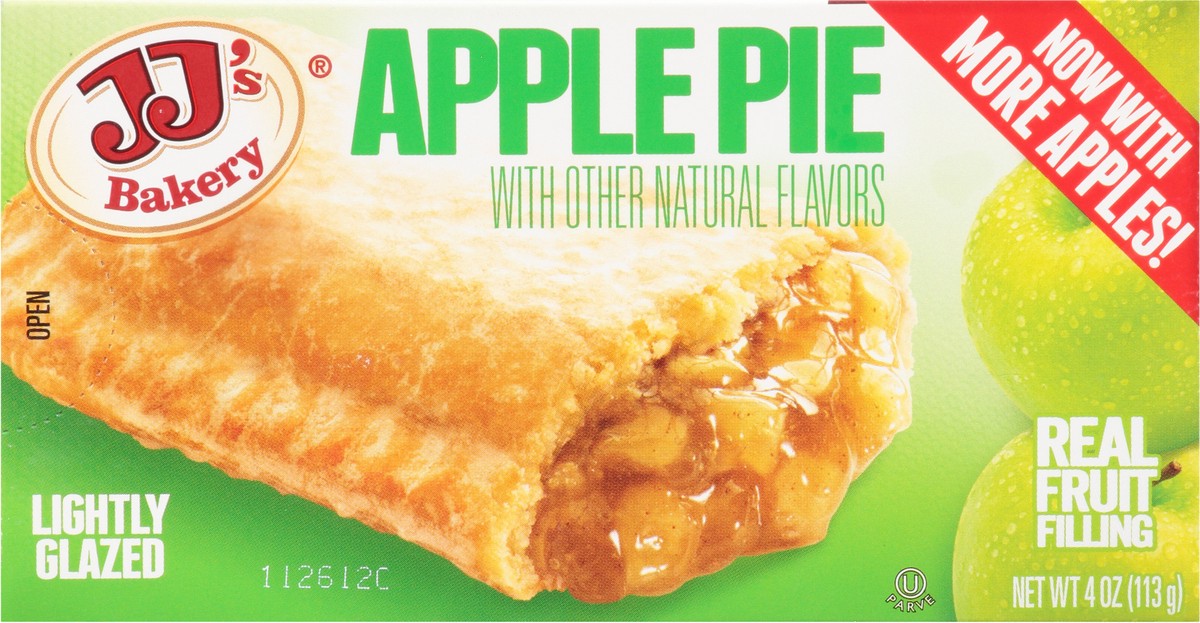 slide 6 of 9, JJ's Bakery Lightly Glazed Apple Pie 4 oz, 4 oz