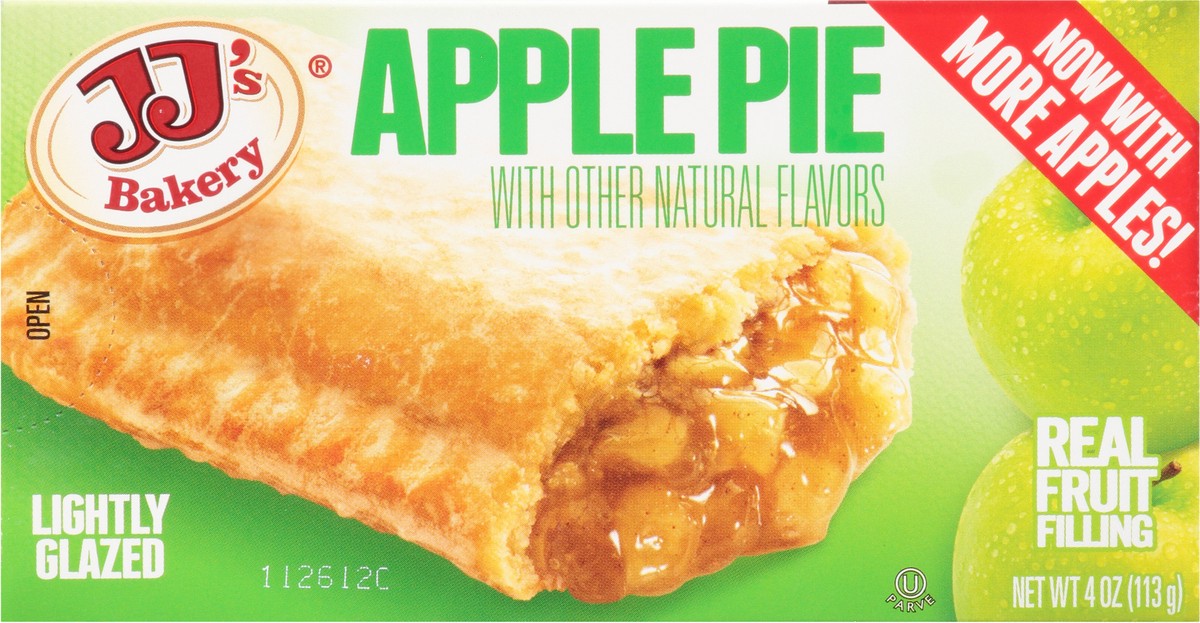 slide 1 of 9, JJ's Bakery Lightly Glazed Apple Pie 4 oz, 4 oz