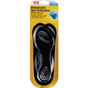 slide 1 of 1, CVS Health Men's Advanced Gel Orthodics, Sizes 8-12, 1 ct