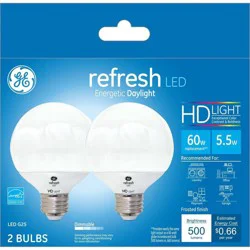 GE Neral Electric 2pk 60w Equivalent Refresh Led Light Bulbs Hd Daylight