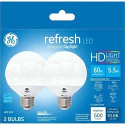 GE Neral Electric 2pk 60w Equivalent Refresh Led Light Bulbs Hd Daylight
